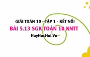 Bài 5.13 SGK Toán 10 tập 1 Kết nối tri thức